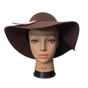 NWT Scala Pronto 100% Wool Felt Wide Brimmed‎ Hat Women's Floppy Sun One Size